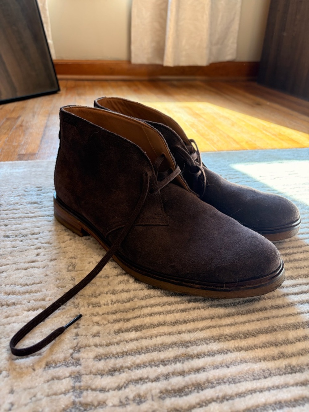 Clarks Men's Dark Brown Suede Chukka Boots